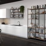 Estantería de acero YOUK para libros o accesorios, color negro