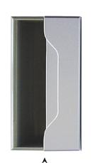 Contra de cerradura españoleta para mueble metálico, acabado gris