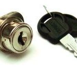 Cerradura y cilindro con perno giratorio, acabado NÍQUEL