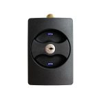 Cerradura para mueble metálico con indicador, pestillo RECTO, acabado negro