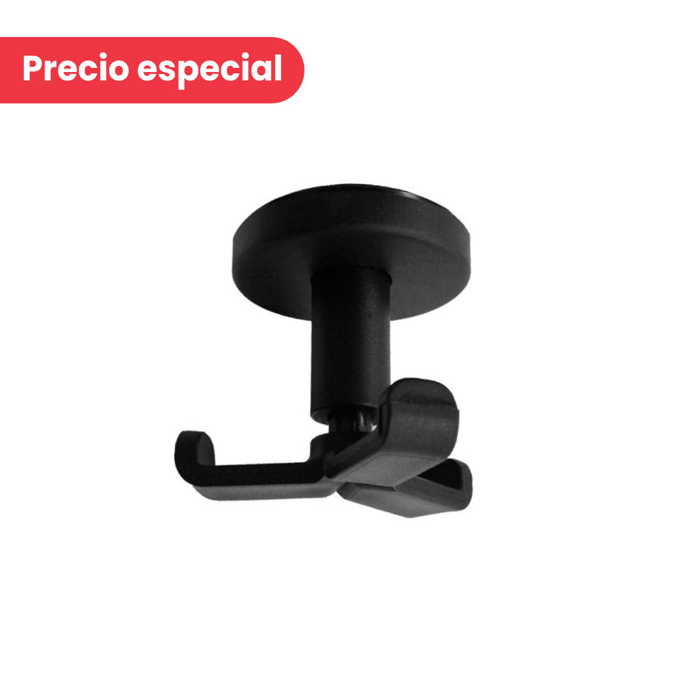 Gancho triple UMBRELLA multipropósito de plástico, color negro. "Hasta agotar existencias"