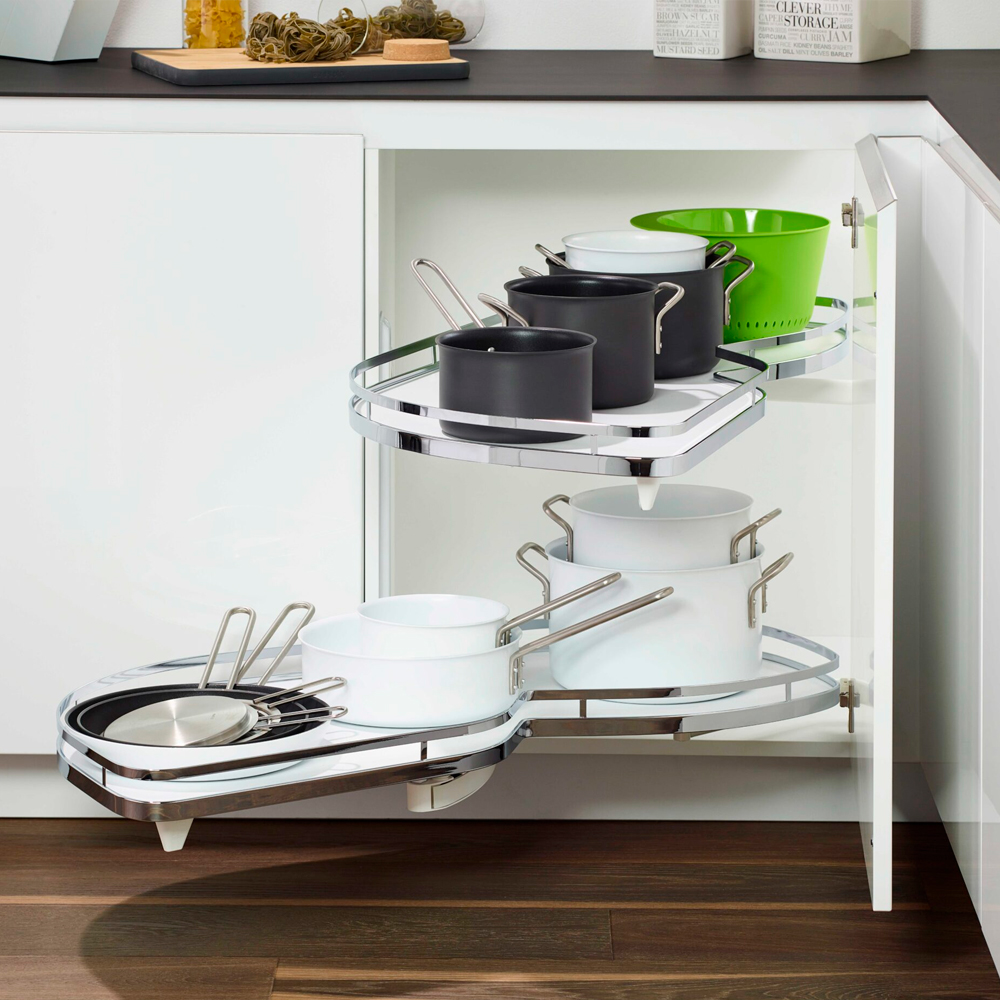 Extraíble de cocina para mueble en esquina LEMANS II STYLE, acabado cromo