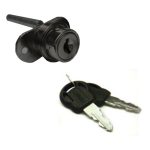 Cerradura y cilindro con perno giratorio, acabado NEGRO